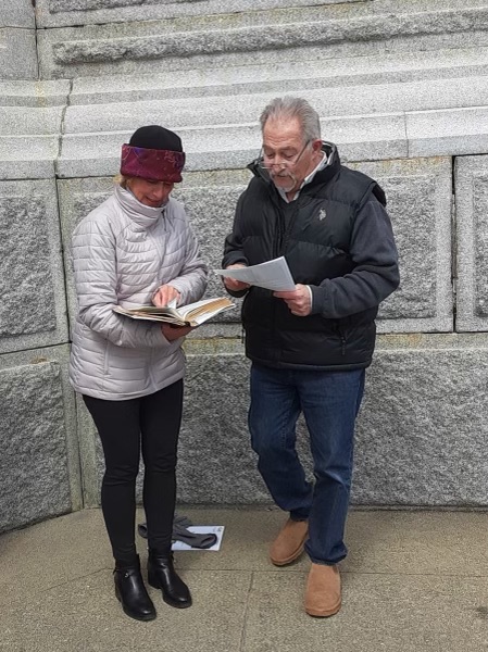 Prayer at Founders Monument